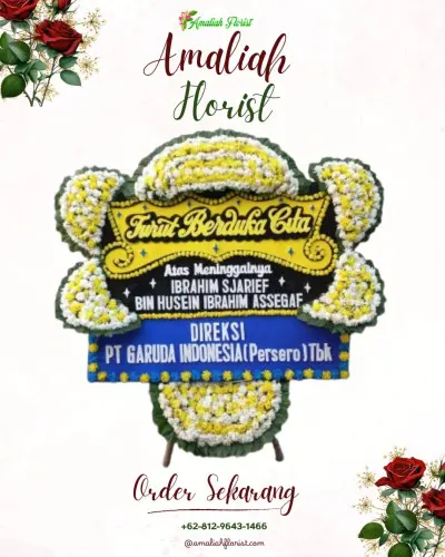 Papan Bunga Duka di Berta
